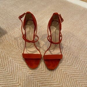 Raye suede burnt orange heels